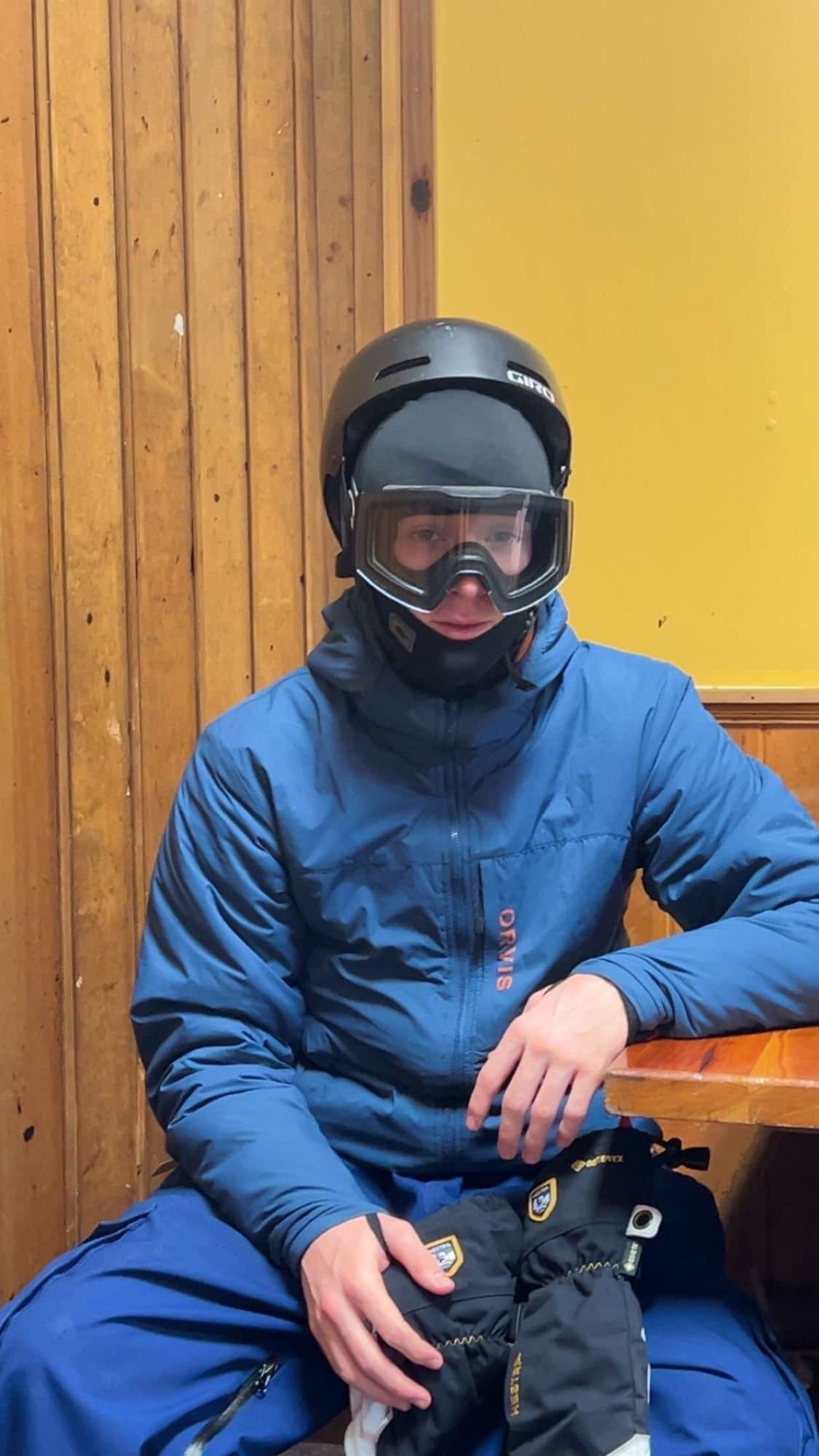 goggles on